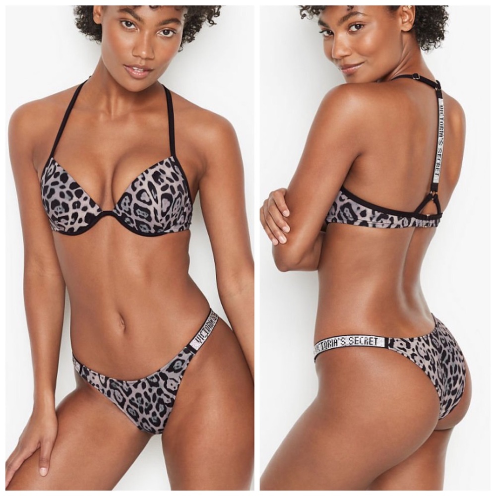 😍🏖VS Shine Strap Fabulous Push-Up Swim Set